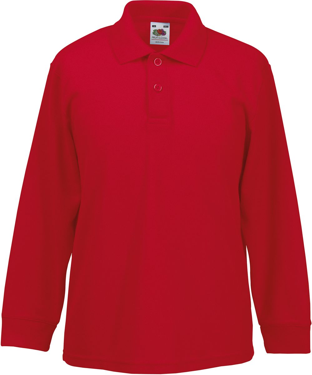 Παιδικό Μπλουζάκι Polo 63-201-0 Fruit of the Loom Red