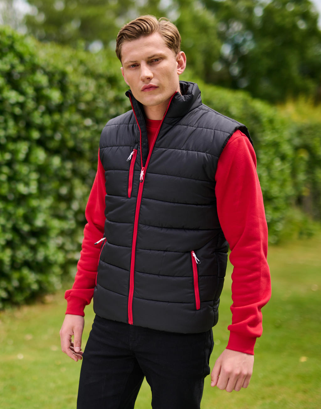 Ανδρικό Αμάνικο Μπουφάν Navigate Thermal TRA892 Regatta Black/Classic Red