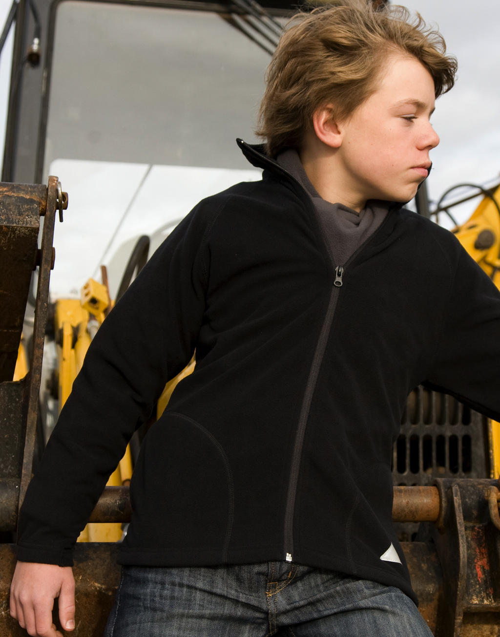 Ζακέτα Microfleece R114J Y Result Παιδική Black παιδικά Αγόρι Μπουφάν Simple Wear