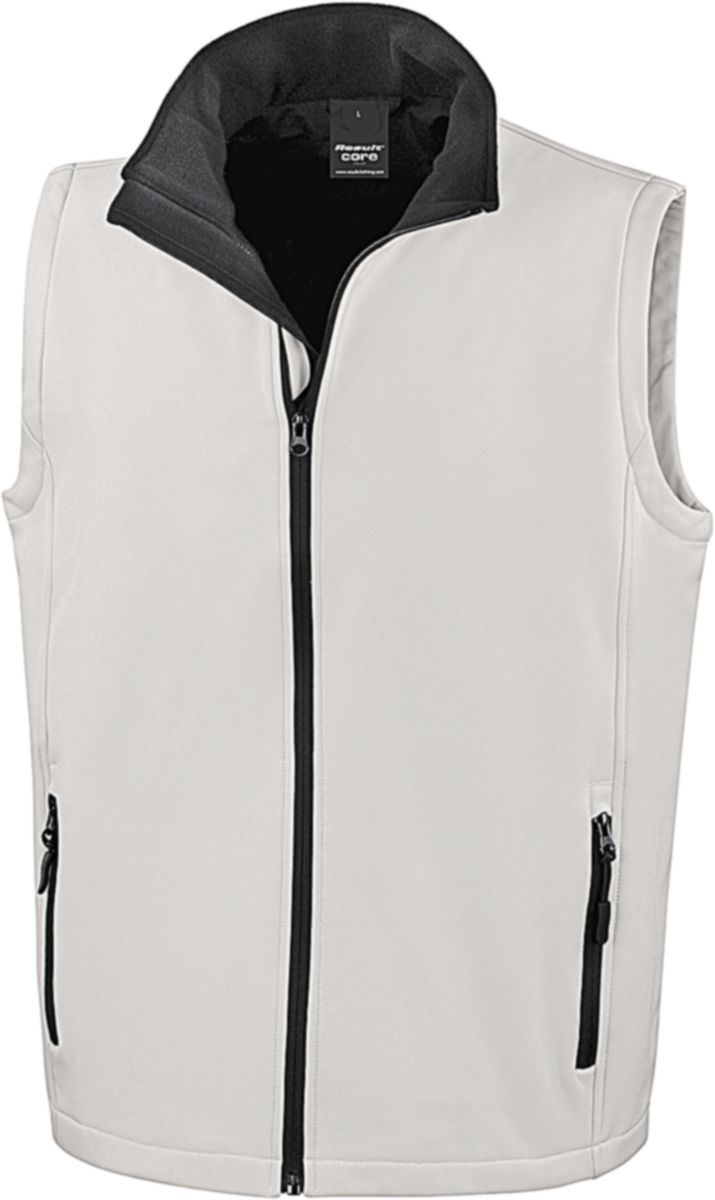 Ανδρικό Αμάνικο Μπουφάν Softshell R232M Result Core White/Black