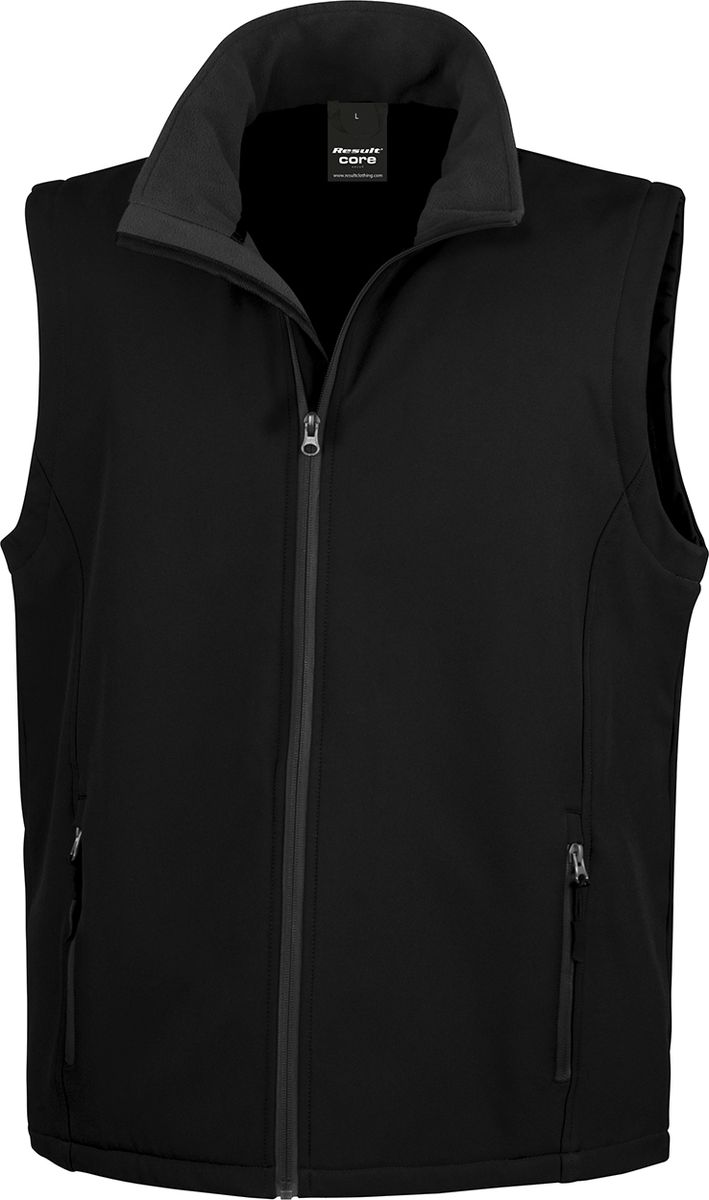 Ανδρικό Αμάνικο Μπουφάν Softshell R232M Result Core Black/Black