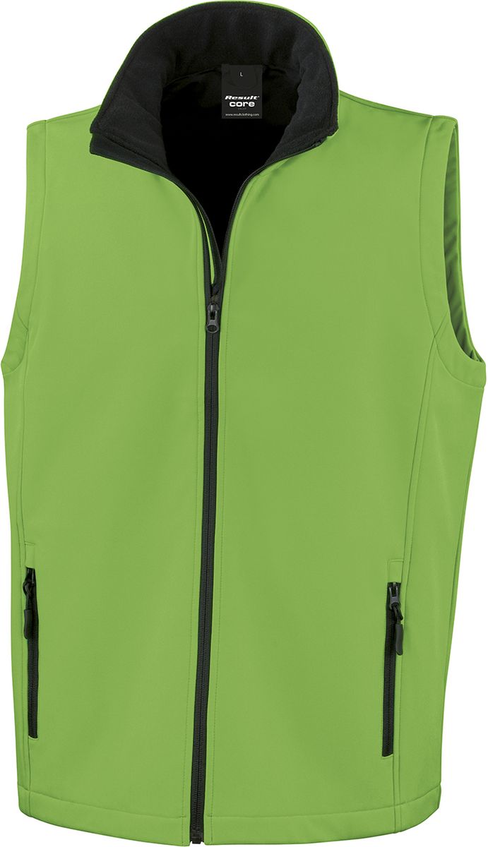 Ανδρικό Αμάνικο Μπουφάν Softshell R232M Result Core Vivid Green/Black
