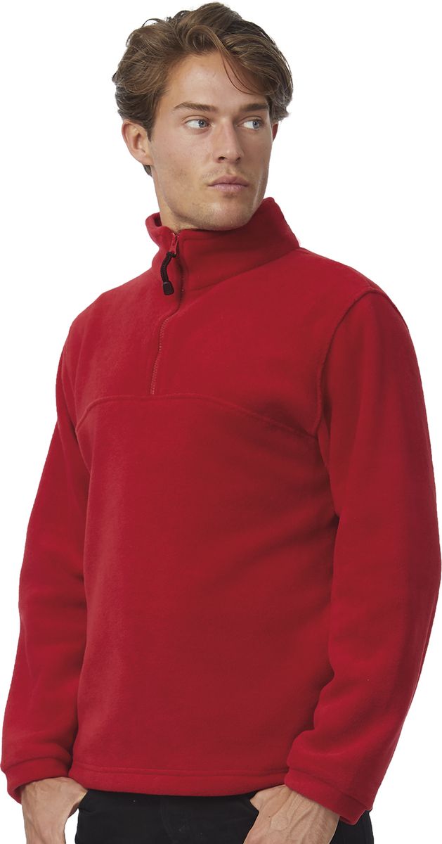 Ζακέτα Fleece με Φερμουάρ 1 4 Highlander B C Red ανδρικά Μπουφάν Simple Wear