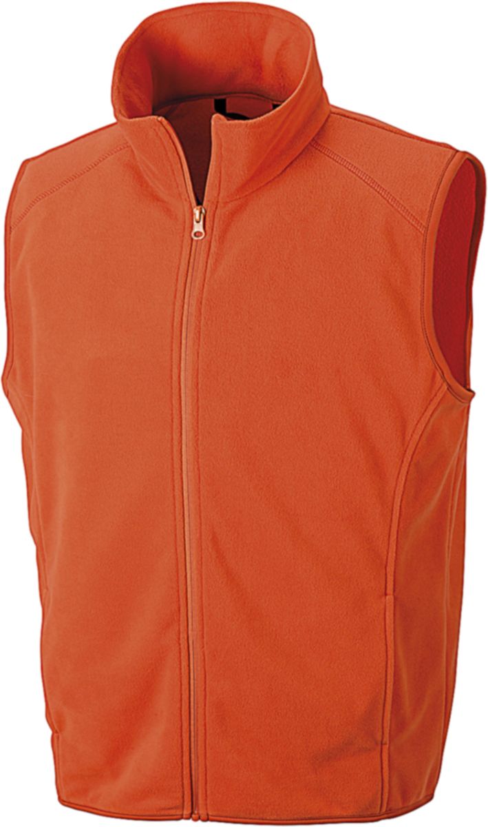 Αμάνικο Micro Fleece Gilet R116X Result Unisex Πορτοκαλί