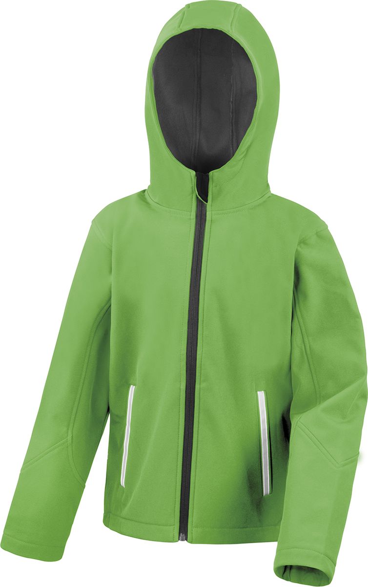 Παιδικό Μπουφάν Softshell με Κουκούλα R224J/Y Result TX Performance Vivid Green/Black