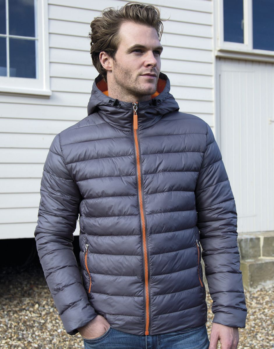 Μπουφάν με Κουκούλα Snow Bird R194M Result Grey/Orange