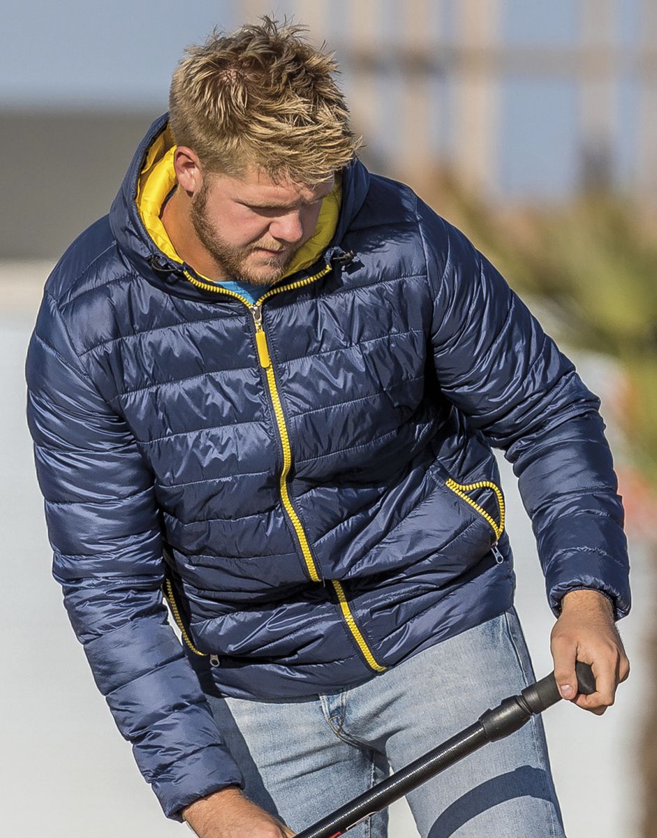 Μπουφάν με Κουκούλα Snow Bird R194M Result Navy/Yellow