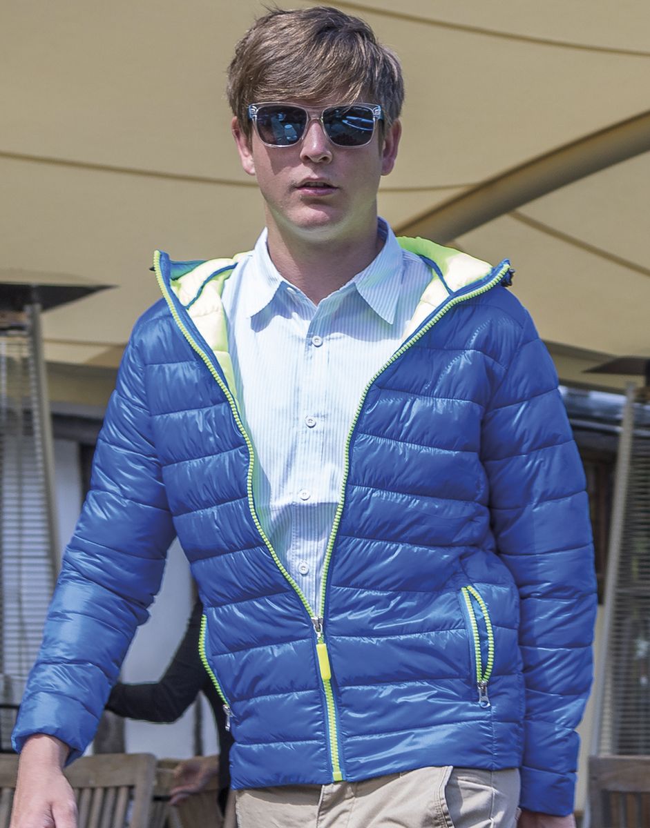 Μπουφάν με Κουκούλα Snow Bird R194M Result Ocean Blue/Lime Punch