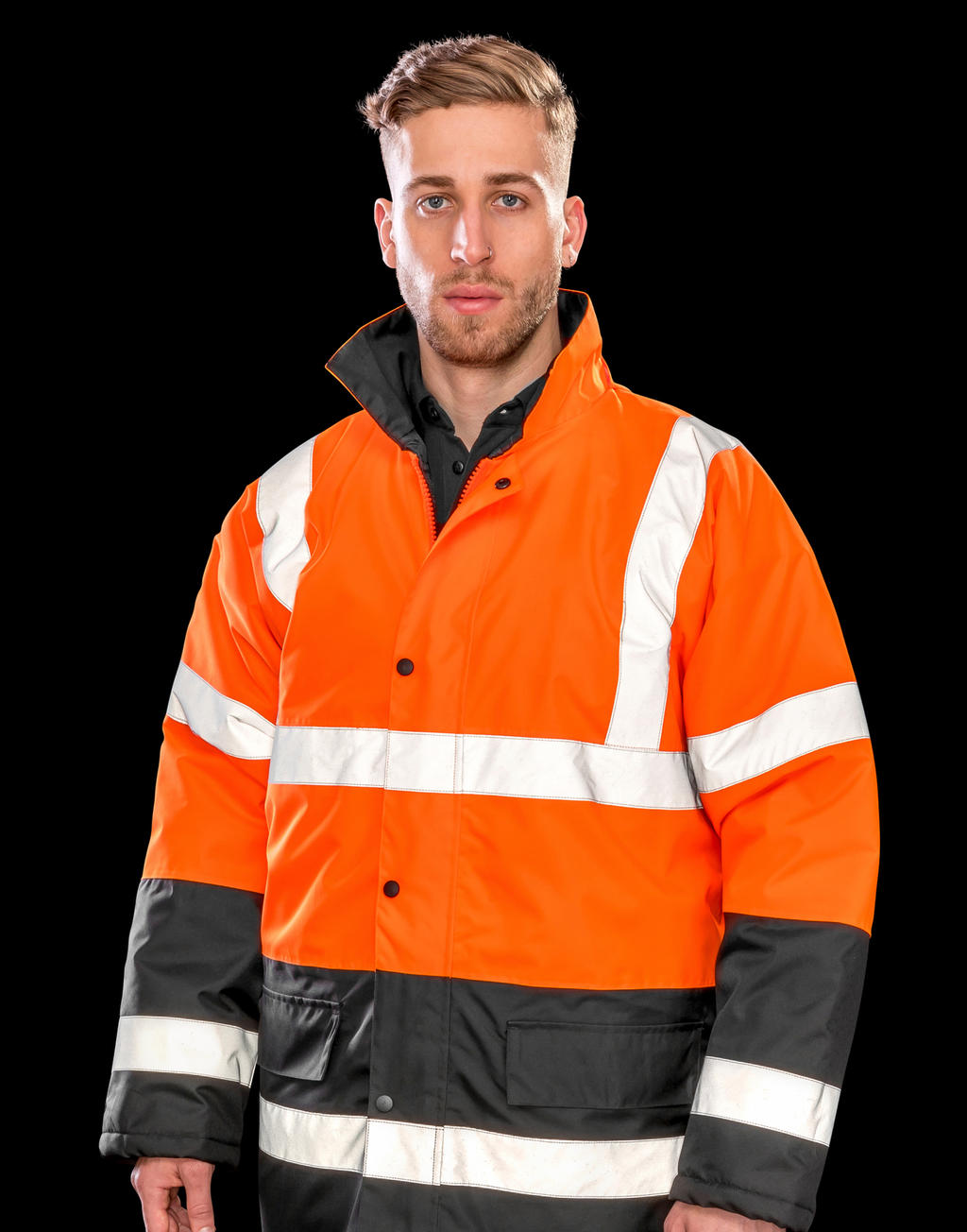 Μπουφάν Ασφαλείας R452X Result Core Motorway Fluorescent Orange/Black