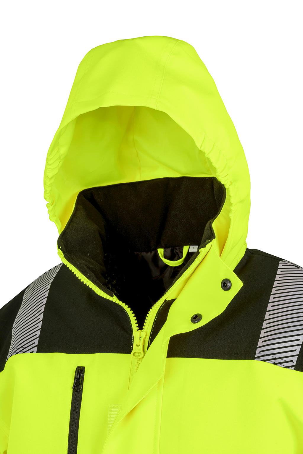 Μπουφάν Ασφαλείας Softshell R475X Result Αδιάβροχο Αντιανεμικό Fluorescent Yellow Black ανδρικά Simple Wear