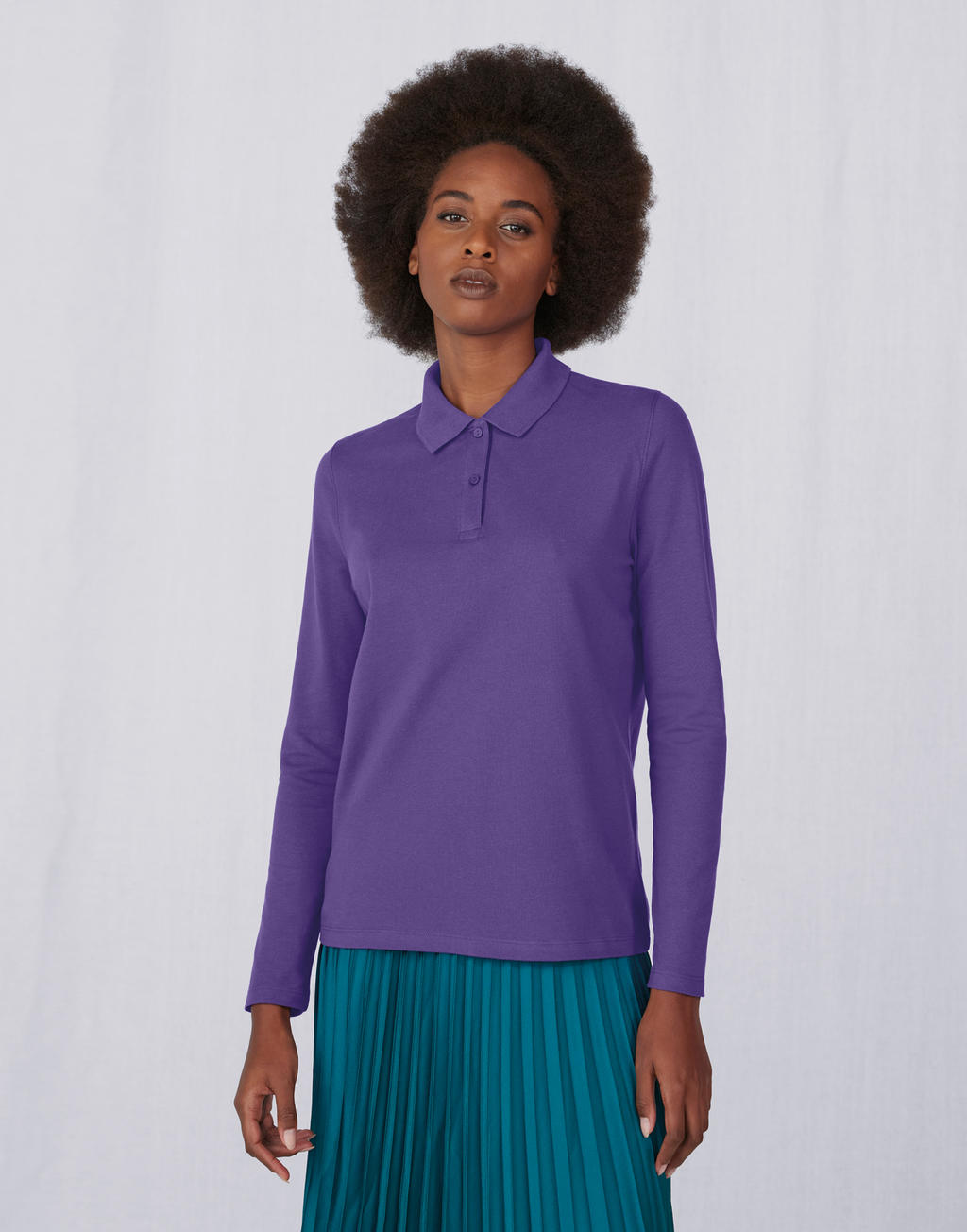 Γυναικεία Μακρυμάνικη Μπλούζα Polo PW462 B & C My Polo 180 LSL Meta Lilac