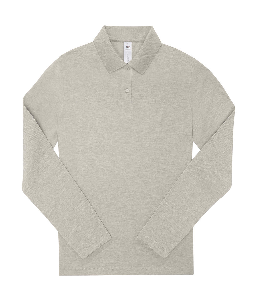 Γυναικεία Μακρυμάνικη Μπλούζα Polo PW464 B&C My Polo 210 LSL Heather Grey Fog
