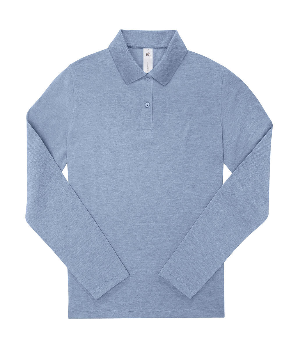 Γυναικεία Μακρυμάνικη Μπλούζα Polo PW464 B&C My Polo 210 LSL Heather Blue