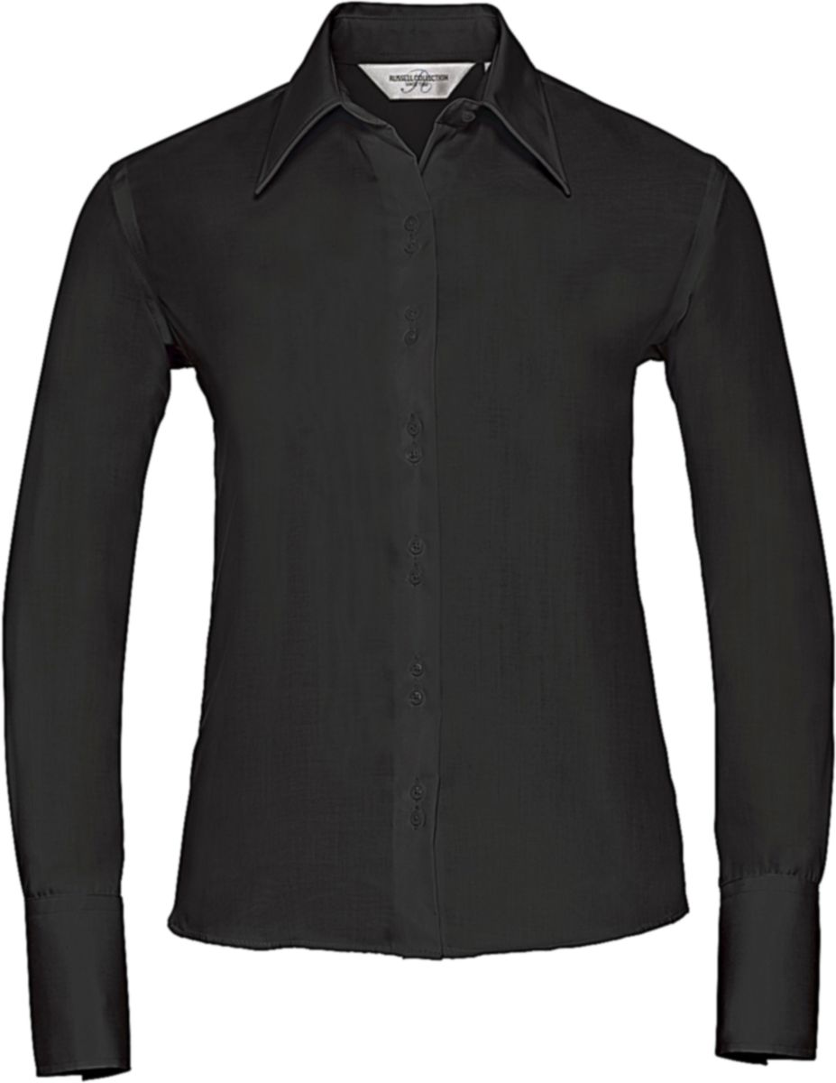 Γυναικείο Μακρυμάνικο Πουκάμισο R-956F-0 Russell 956F Non-iron Black