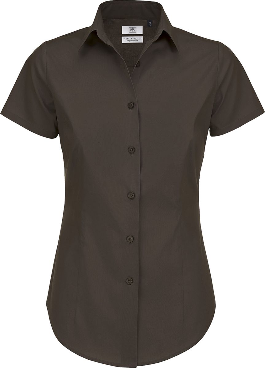 Γυναικείο Κοντομάνικο Πουκάμισο Black Tie SSL B & C Coffee Bean