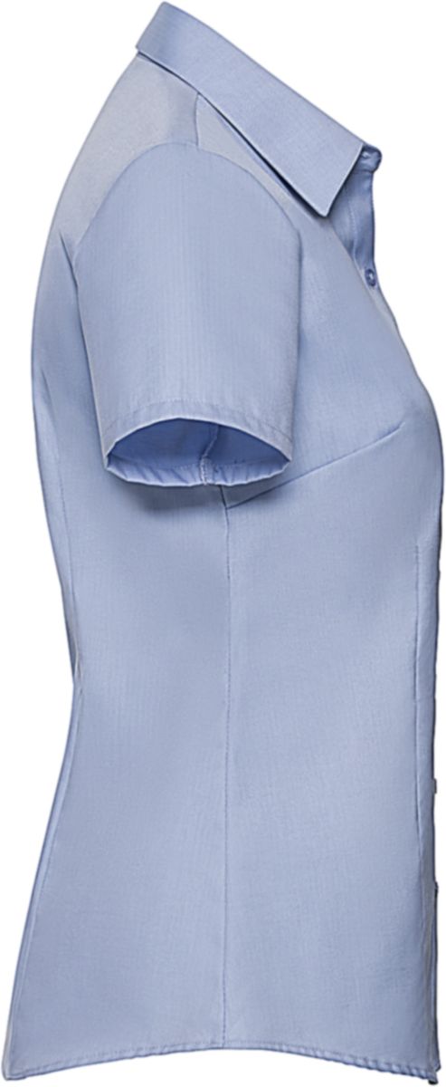Γυναικείο Κοντομάνικο Πουκάμισο R-963F-0 Russell Herringbone Light Blue γυναικεία Πουκάμισα Simple Wear