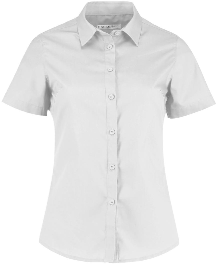 Κοντομάνικο Πουκαμισο Women`s Poplin Kustom Kit KK241 White