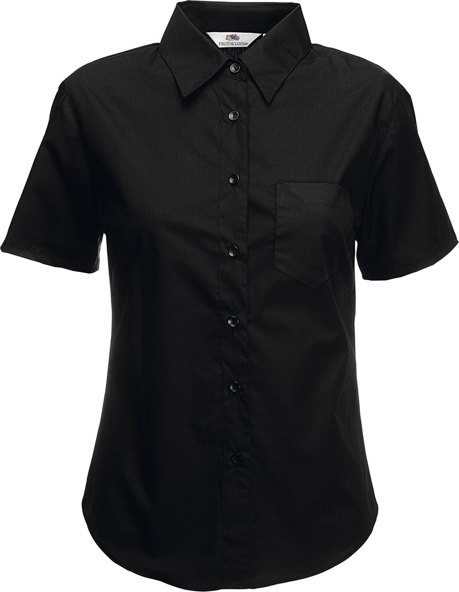 Γυναικείο πουκάμισο με κοντό μανίκι Fruit of the Loom 65-014-0 Black