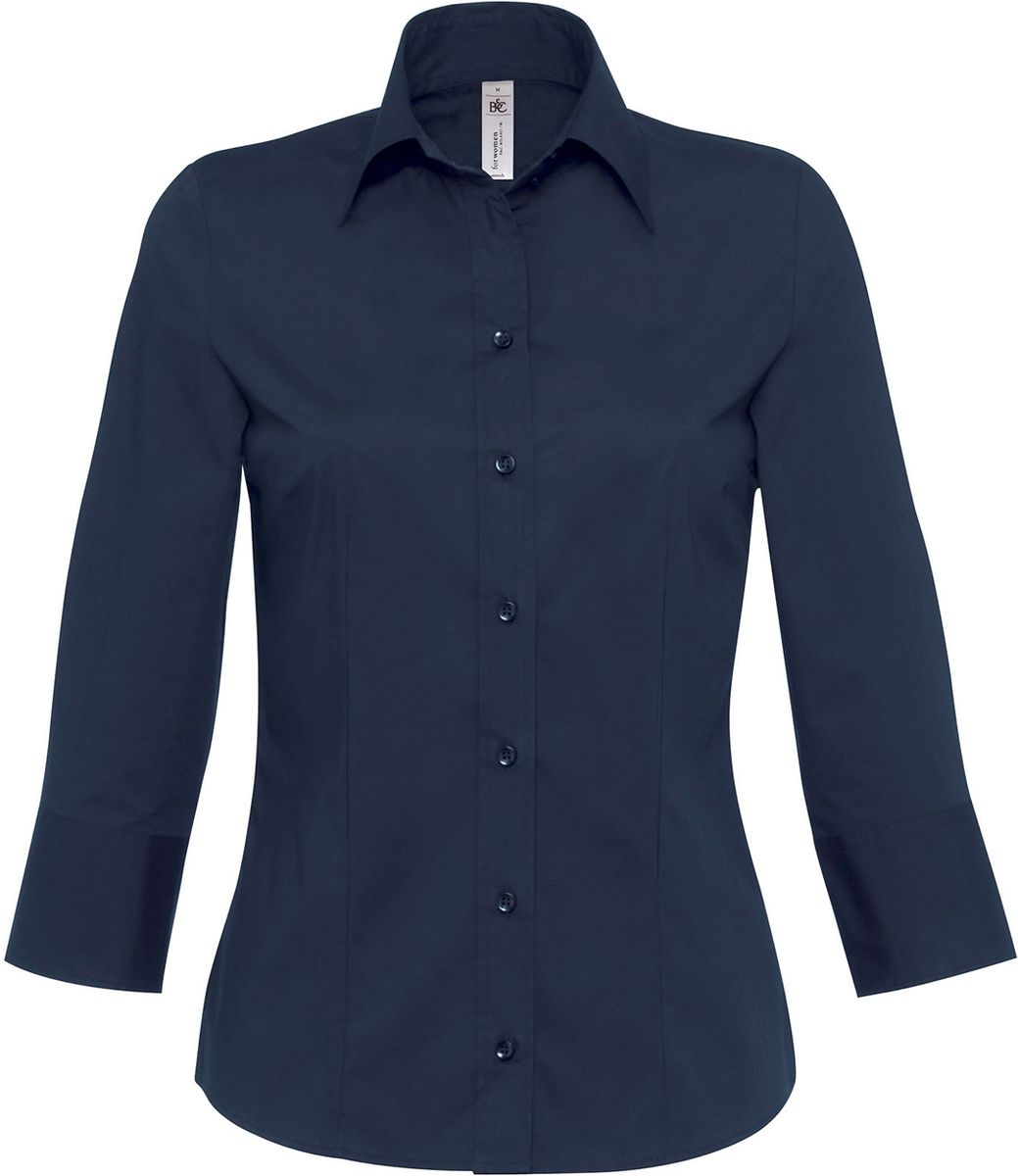 Γυναικείο Πουκάμισο B & C Milano 3/4 Sleeve SMP61 Navy