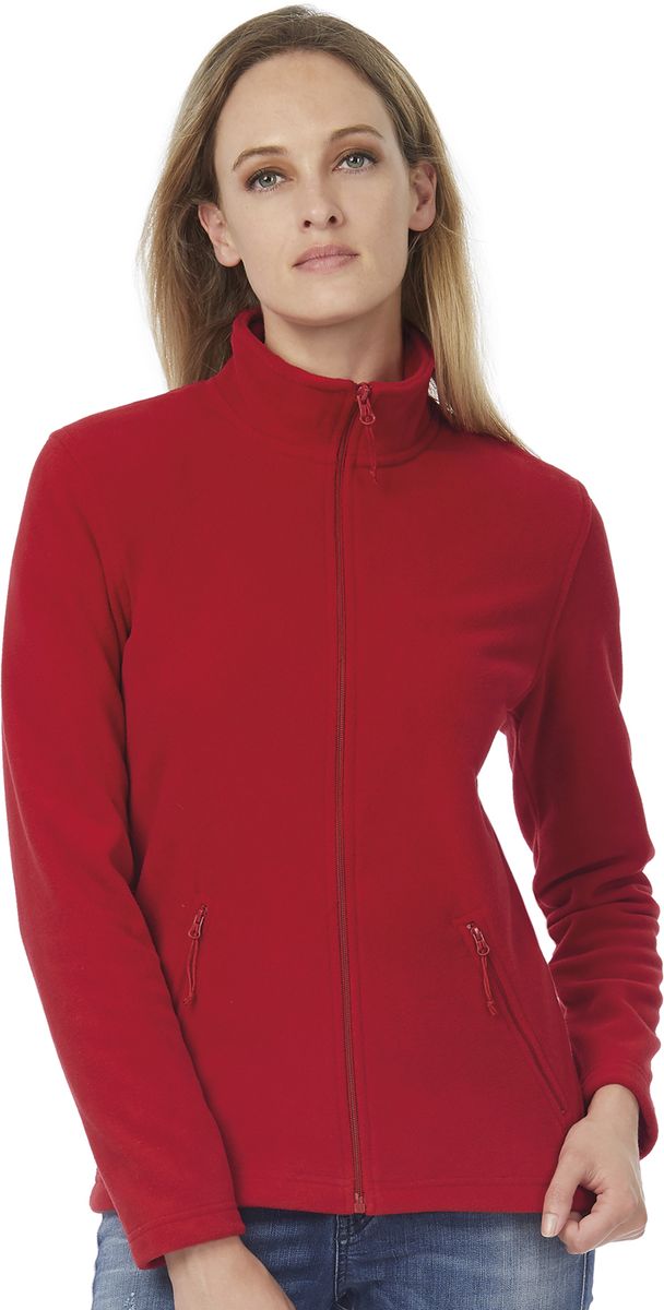 Γυναικεία Ζακέτα Micro Fleece Id 501 B C Full Zip Red γυναικεία Μπουφάν Simple Wear