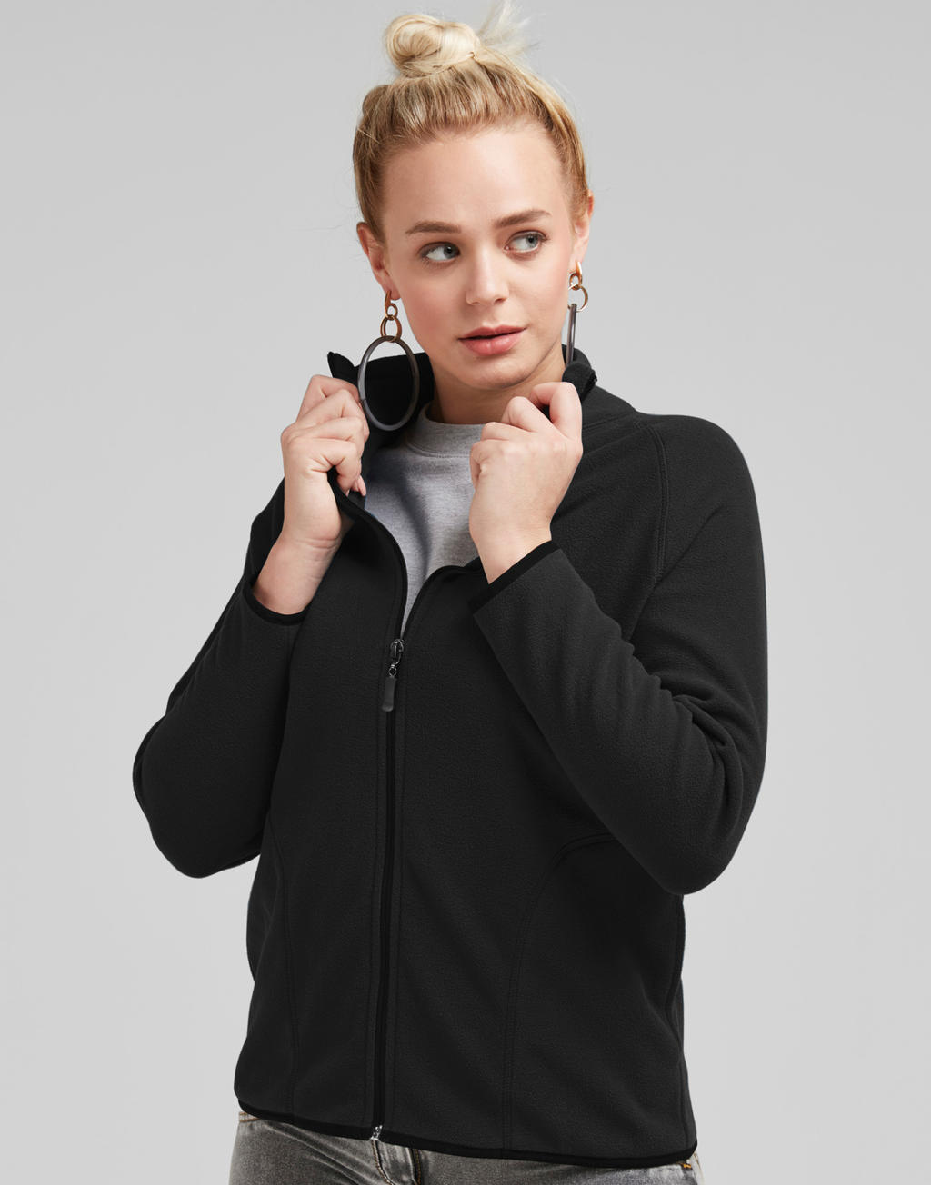 Γυναικείο Microfleece SGFleece-F SG με Φερμουάρ Dark Black