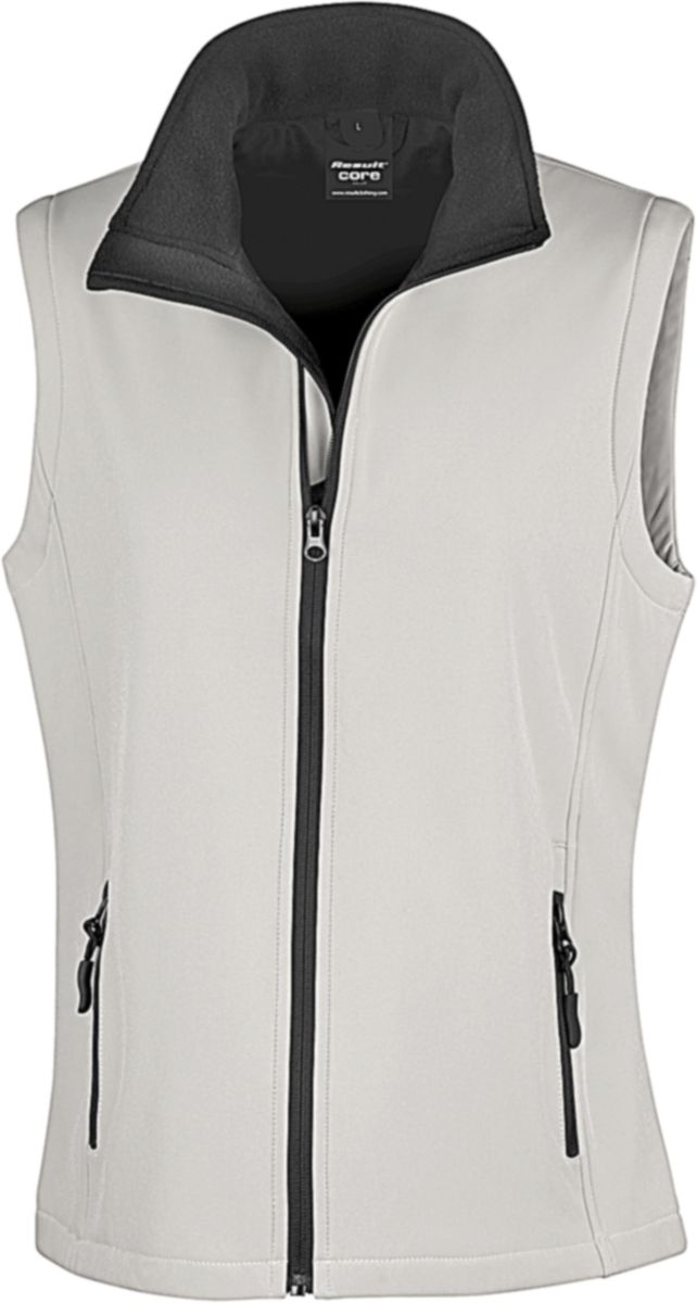 Γυναικείο Αμάνικο Μπουφάν Softshell R232F Result Core White/Black