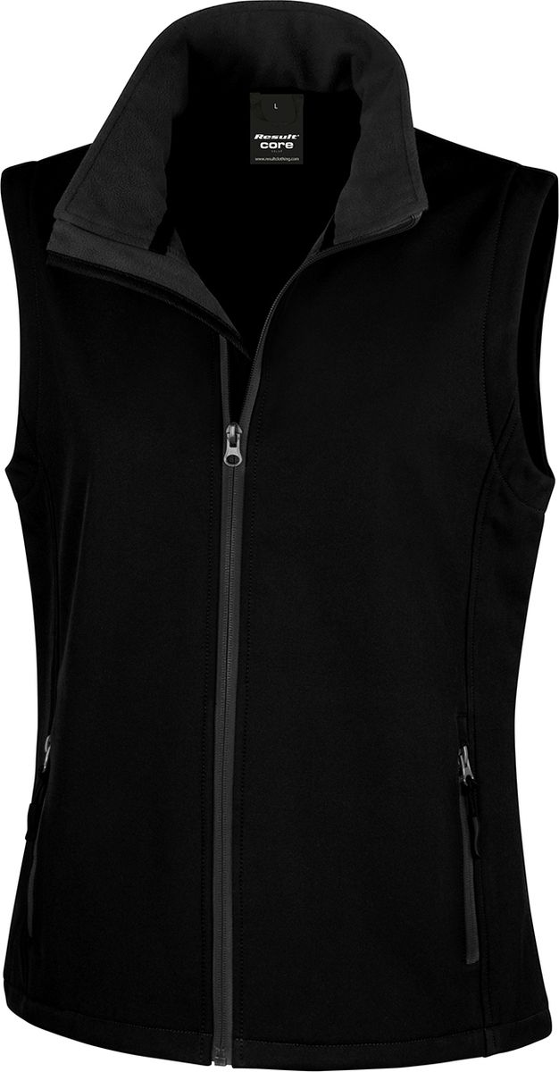 Γυναικείο Αμάνικο Μπουφάν Softshell R232F Result Core Black/Black