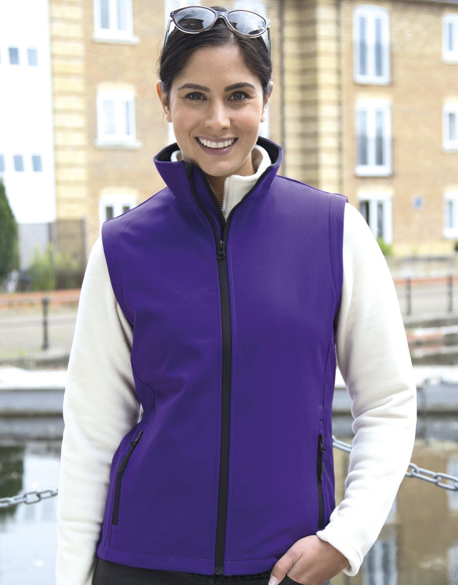 Γυναικείο Αμάνικο Μπουφάν Softshell R232F Result Core Purple/Black