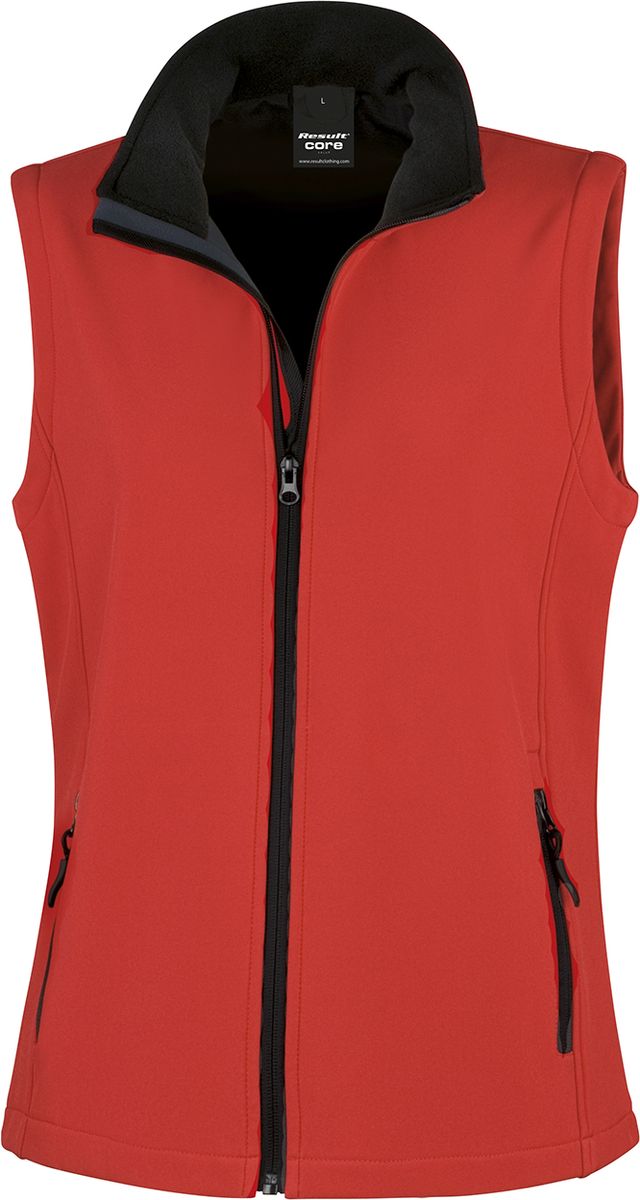 Γυναικείο Αμάνικο Μπουφάν Softshell R232F Result Core Red/Black