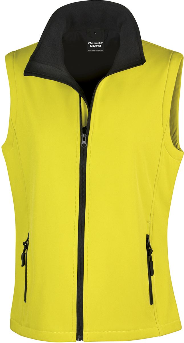 Γυναικείο Αμάνικο Μπουφάν Softshell R232F Result Core Yellow/Black