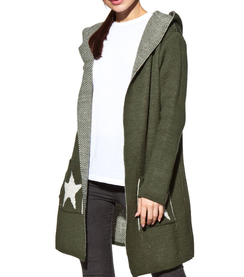 Γυναικείο Poncho 8007 Cosmo Khaki Outlet γυναικεία Simple Wear