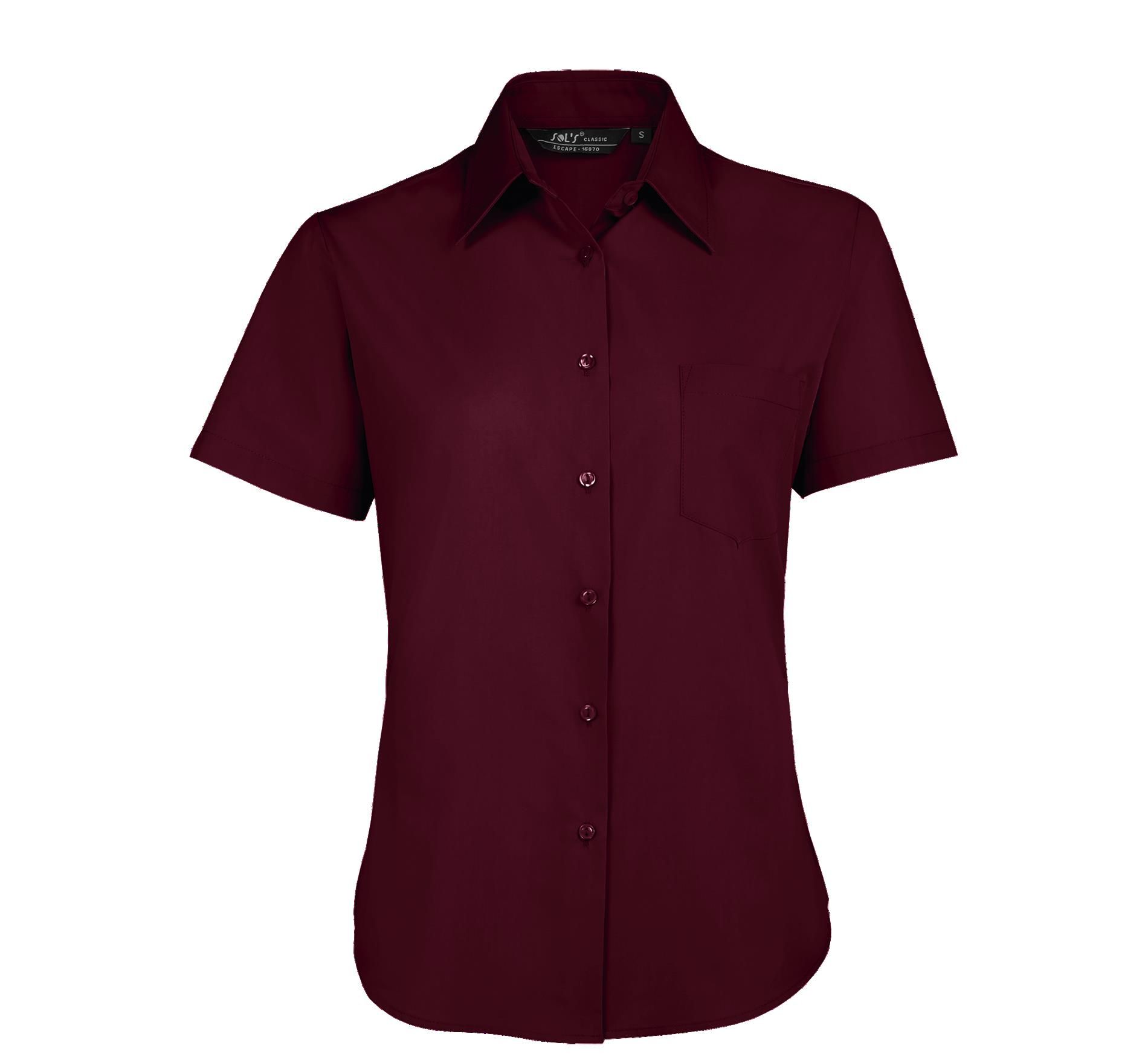 Γυναικείο Κοντομάνικο Πουκάμισο 16070 Sol&Apos S Escape Medium Burgundy γυναικεία Πουκάμισα Simple Wear