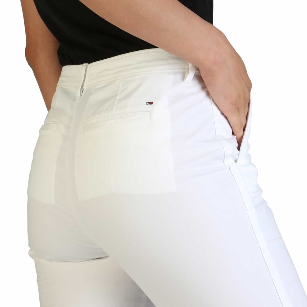 Παντελόνι Tommy Hilfiger Xf0Xf00554 White Outlet γυναικεία Simple Wear