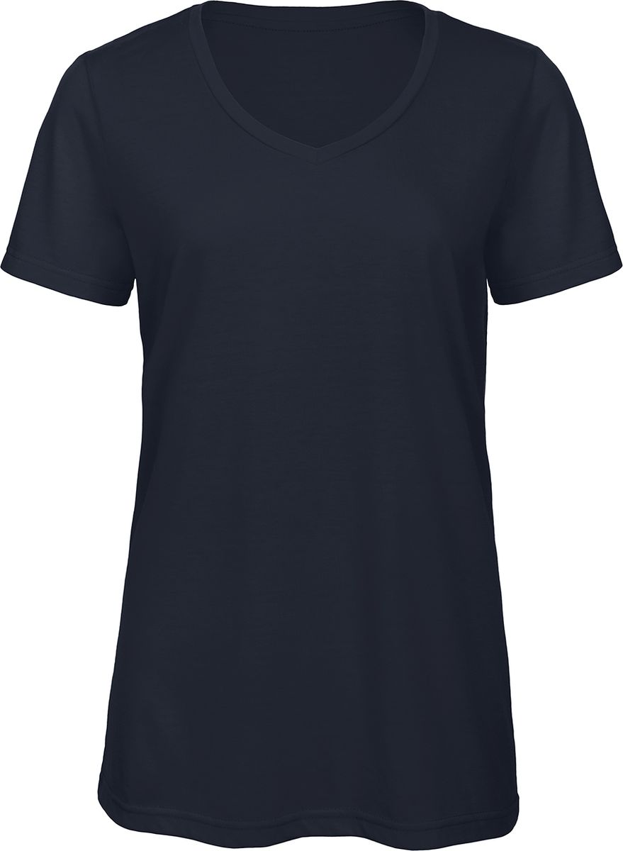 Γυναικείο T-Shirt TW058 B&C Triblend με V Λαιμόκοψη Navy