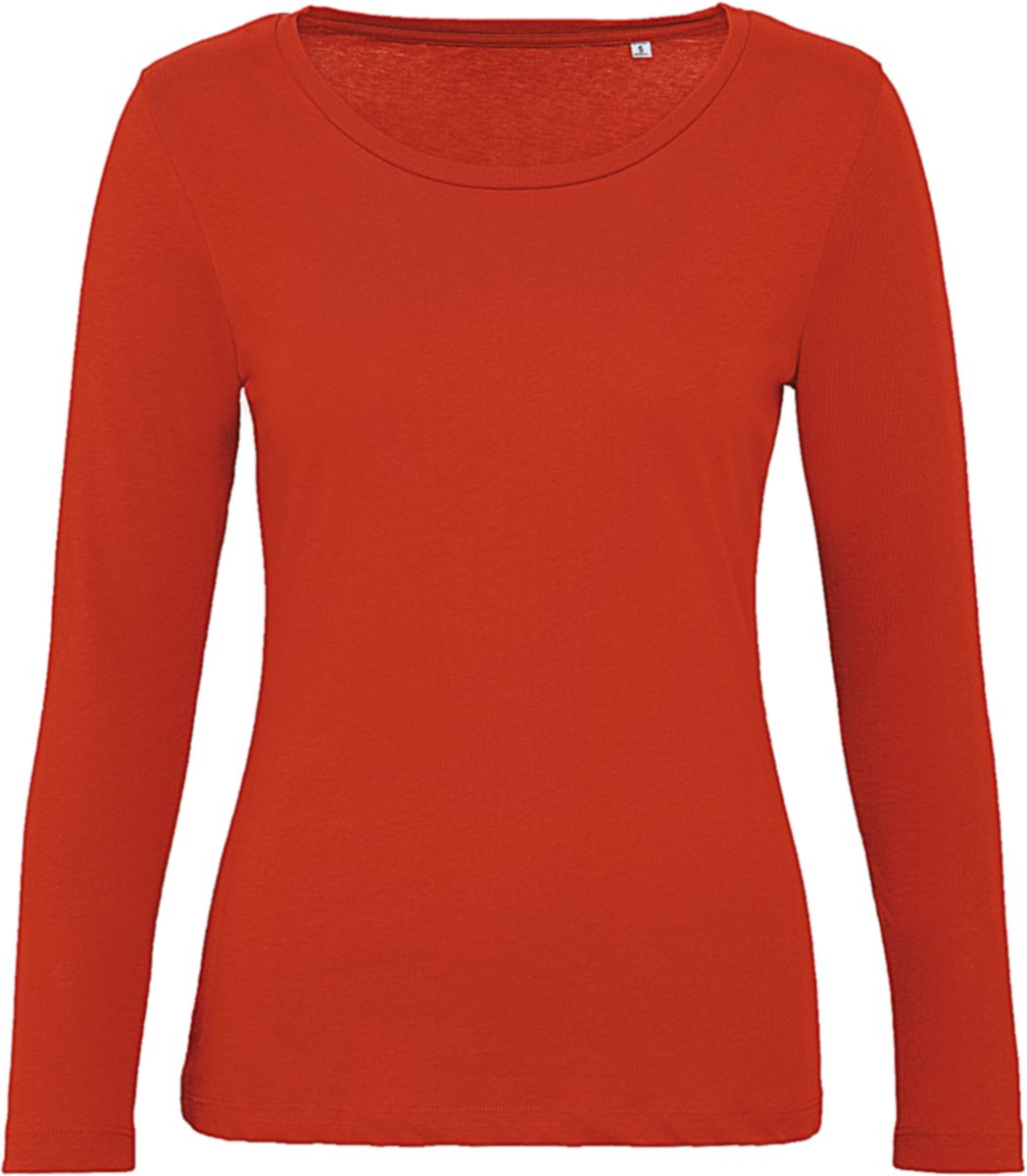Μακρυμάνικο Γυναικείο Μπλουζάκι TW071 B & C Organic Inspire LSL Fire Red