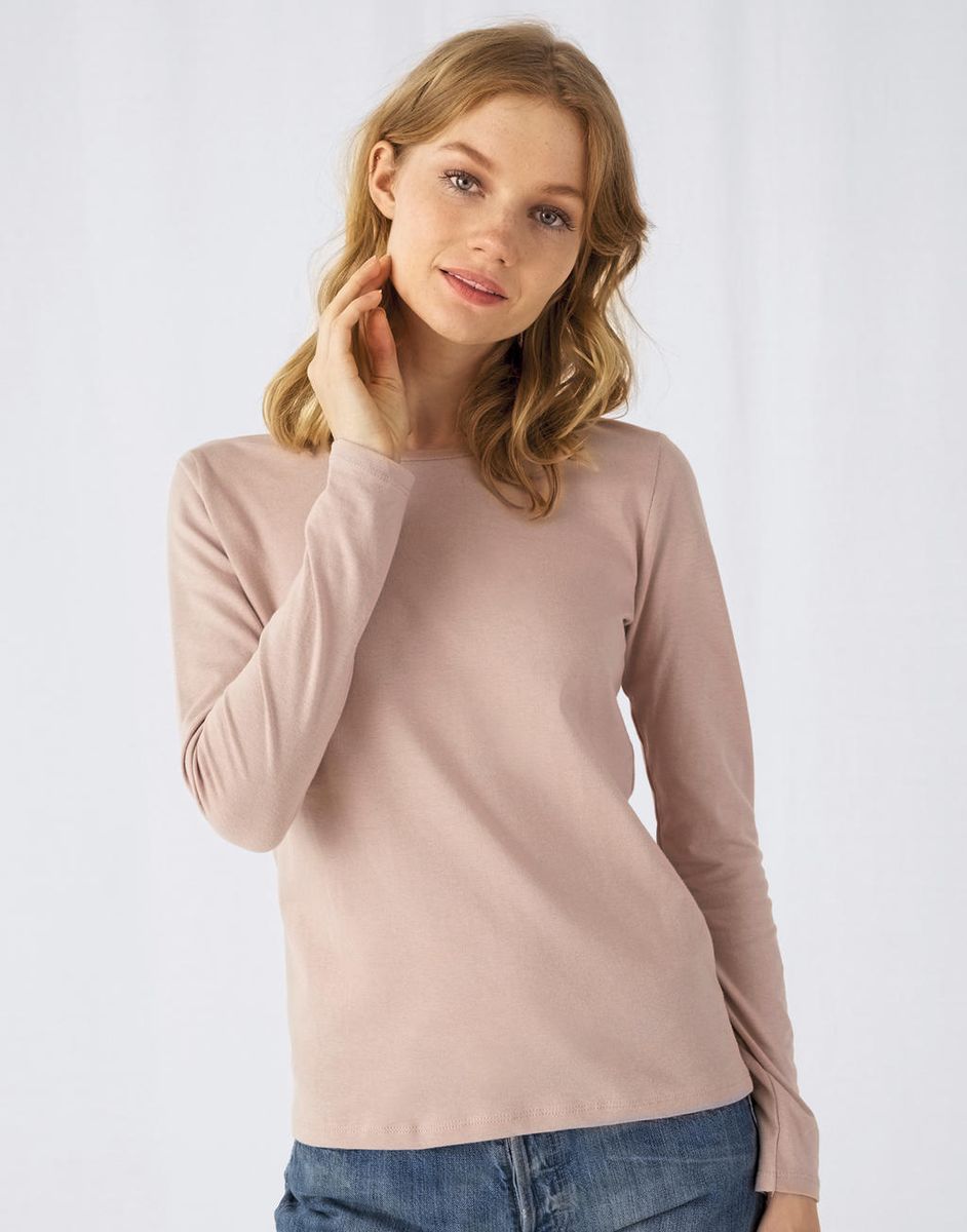 Γυναικείο Μακρυμάνικο T-Shirt TW06T B & C Millennial Pink