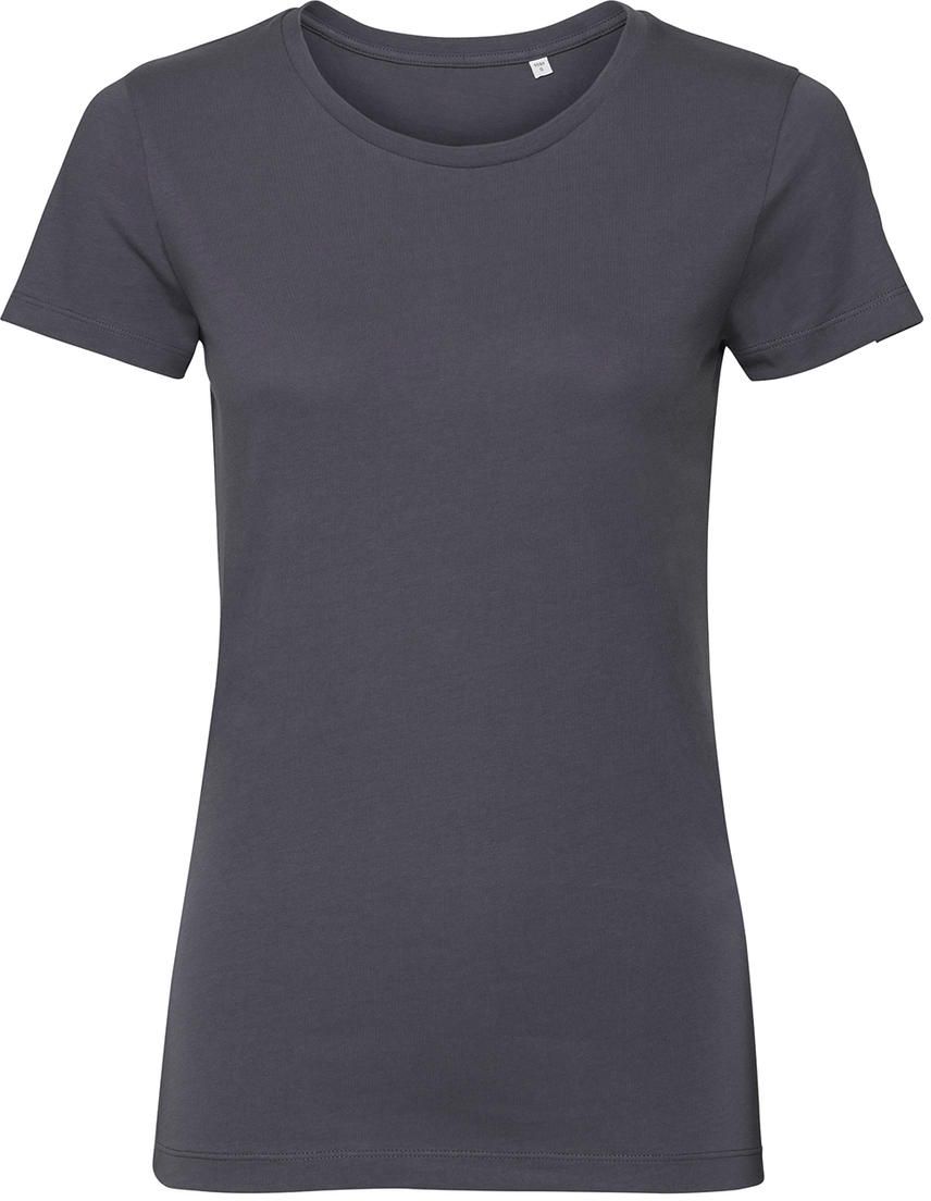 Γυναικείο T-Shirt R-108F-0 Russell Organic White Convoy Grey