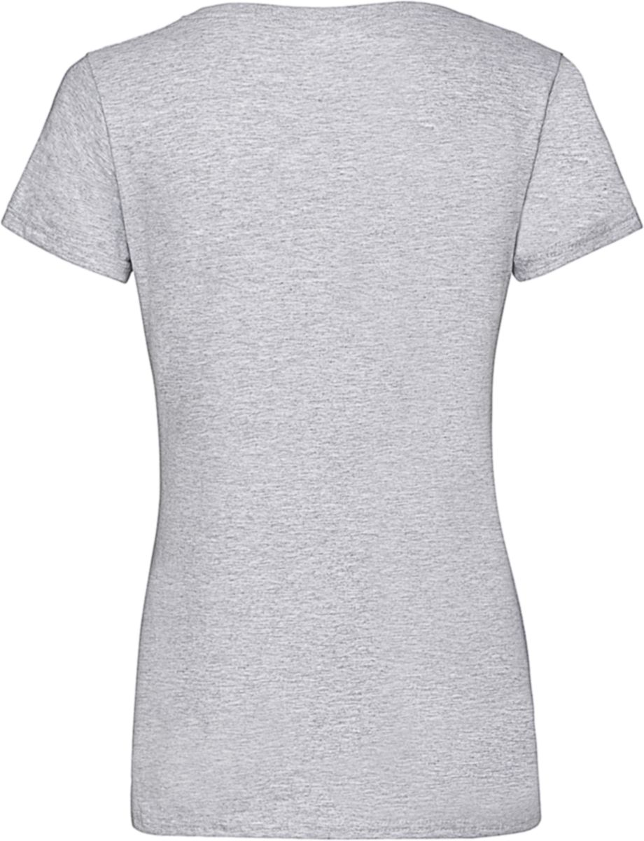 Γυναικείο T-shirt V-Neck 61-398-0 Fruit of the Loom Heather Grey