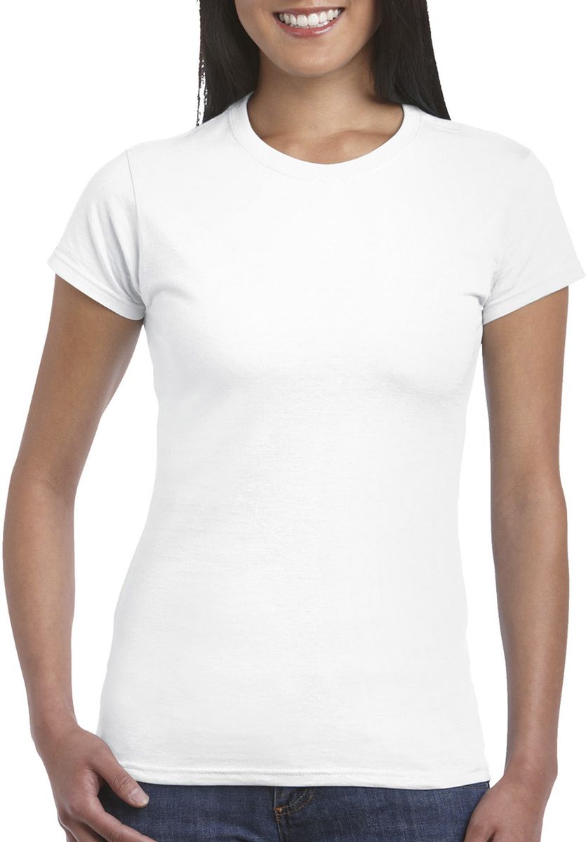 Γυναικείο T-Shirt 64000L Gildan Fitted Ring Spun White