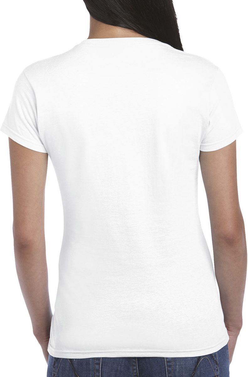 Γυναικείο T-Shirt 64000L Gildan Fitted Ring Spun White
