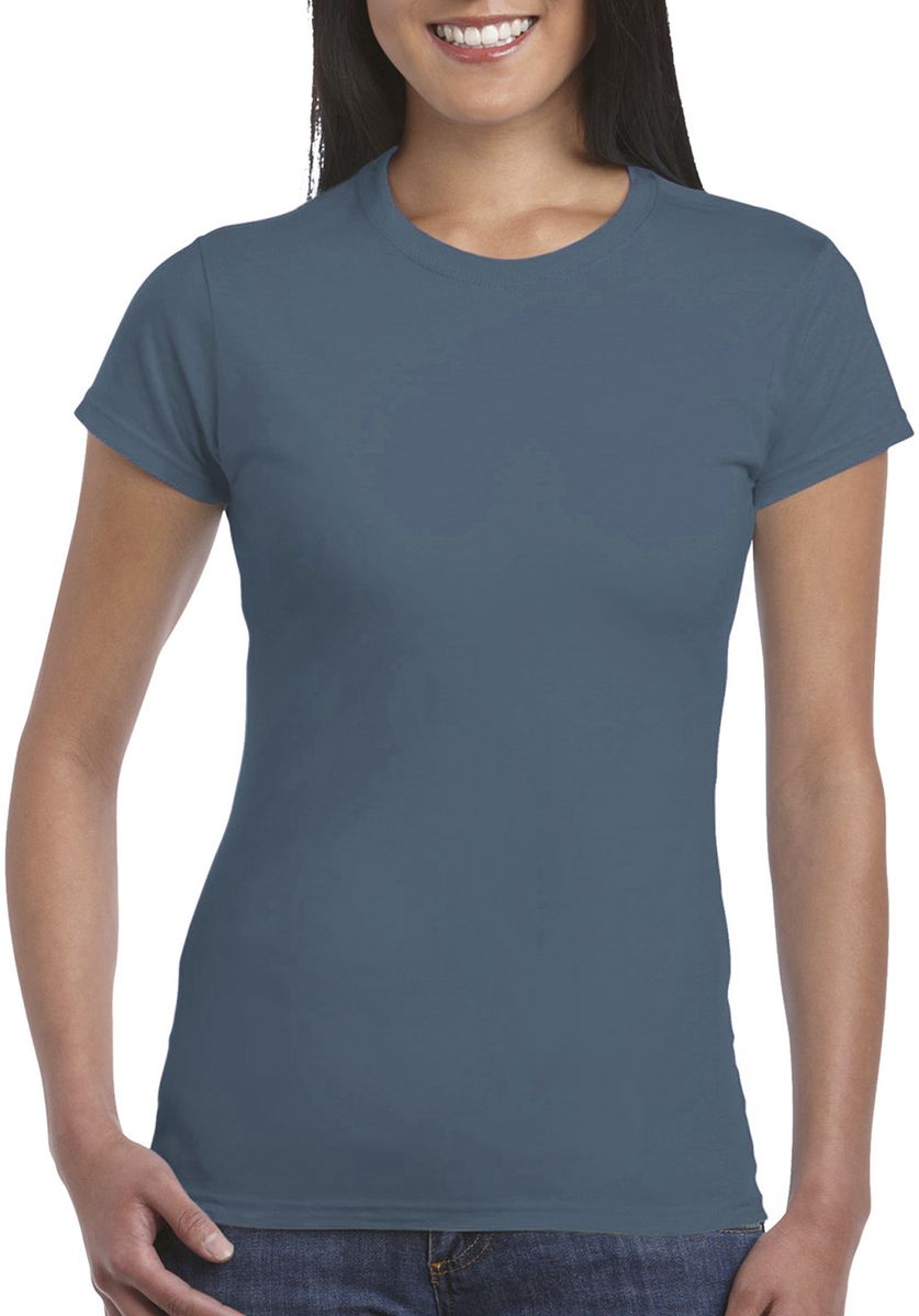 Γυναικείο T-Shirt 64000L Gildan Fitted Ring Spun Indigo Blue