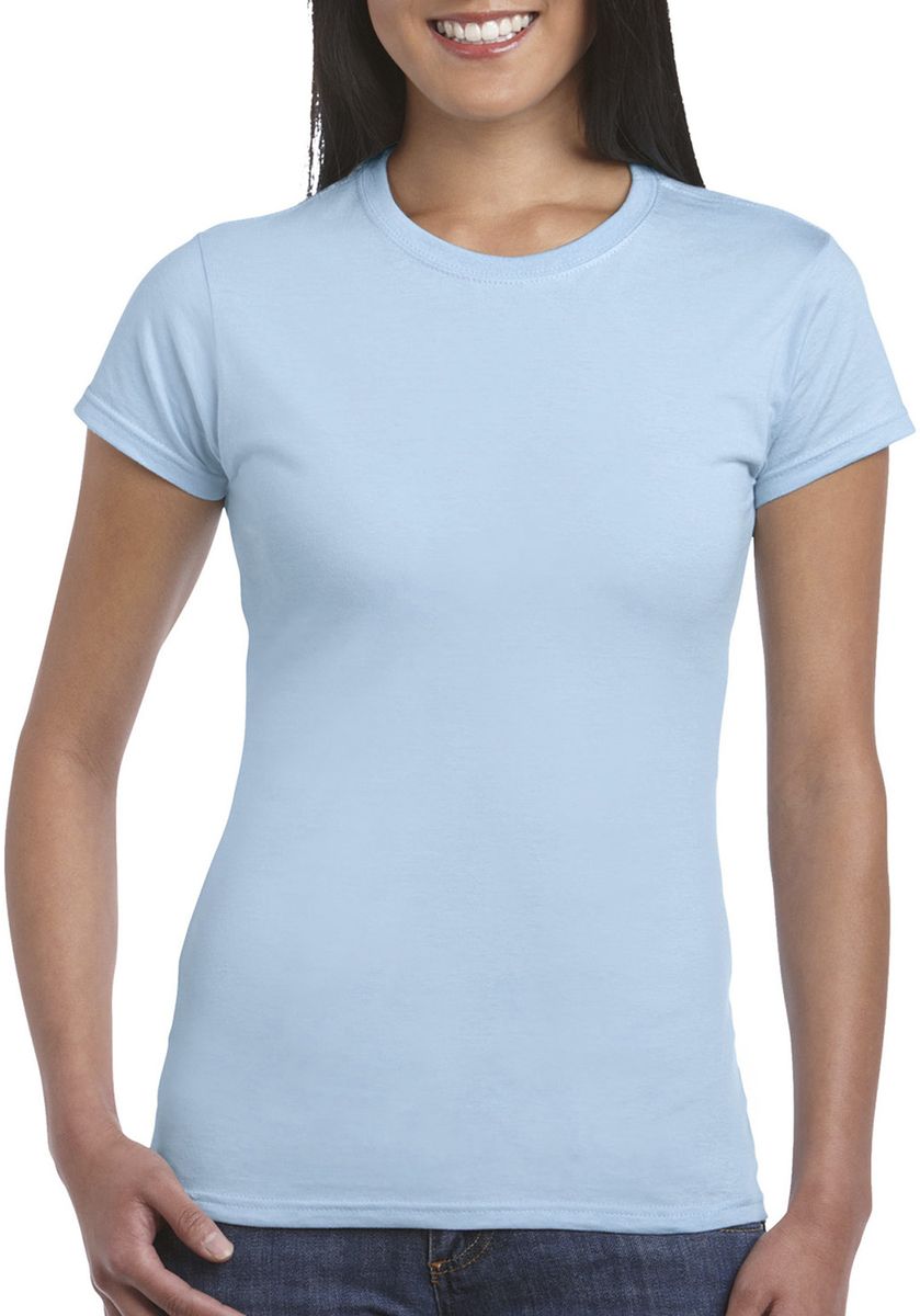 Γυναικείο T-Shirt 64000L Gildan Fitted Ring Spun Light Blue