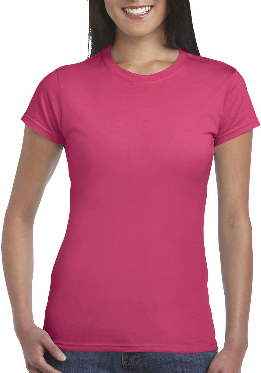 Γυναικείο T-Shirt 64000L Gildan Fitted Ring Spun Heliconia