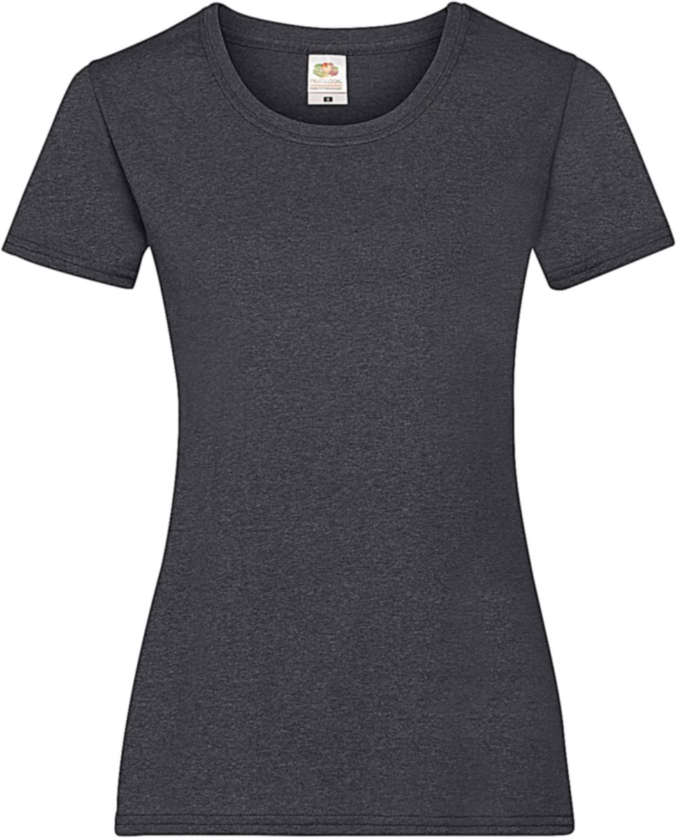 Γυναικείο T-Shirt Lady-Fit Valueweight 61-372-0 Fruit of the Loom Dark Heather Grey