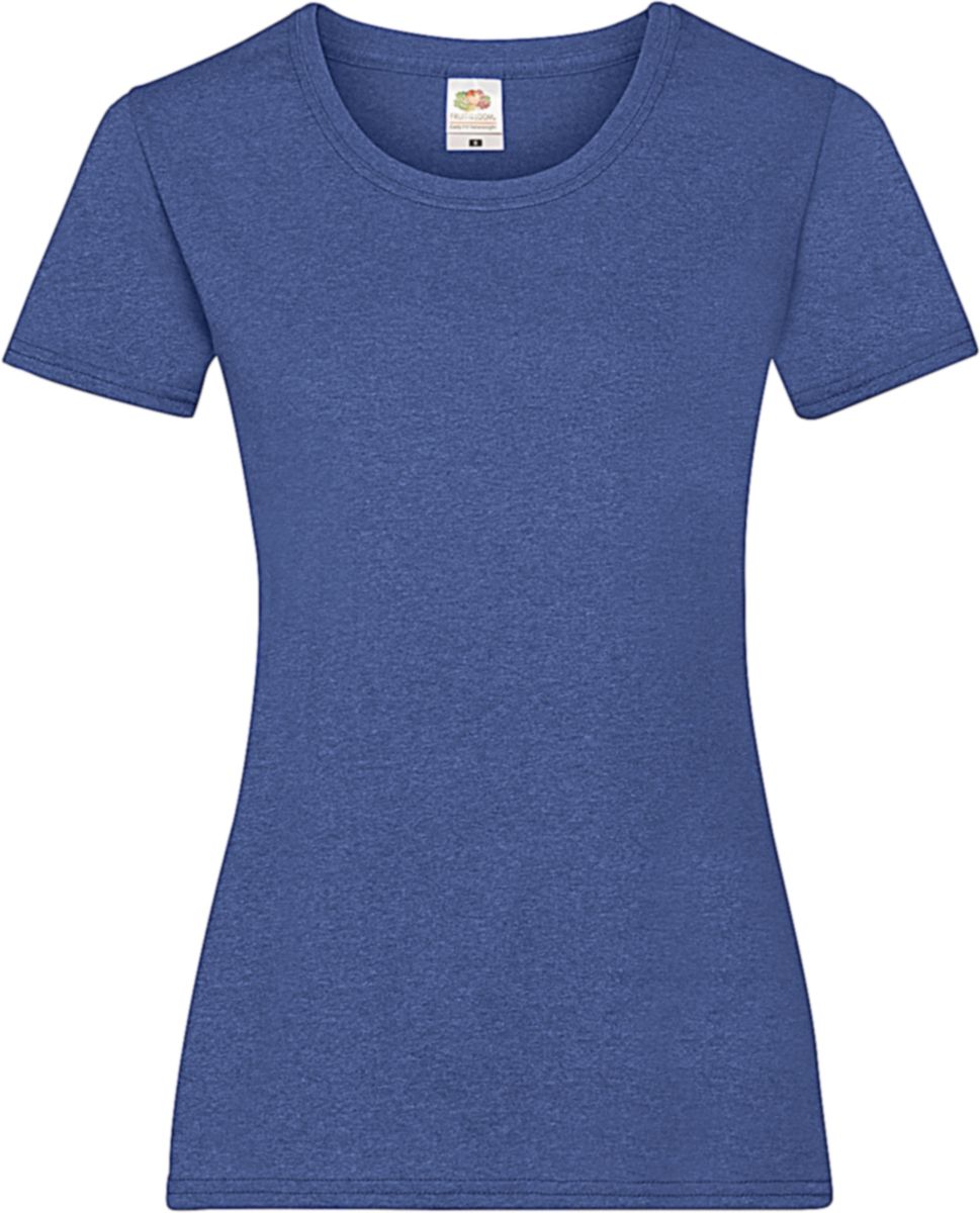 Γυναικείο T-Shirt Lady-Fit Valueweight 61-372-0 Fruit of the Loom Retro Heather Royal