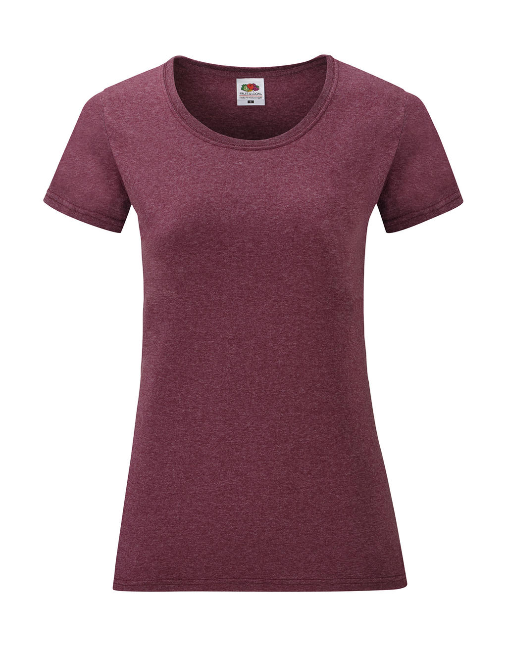 Γυναικείο T-Shirt Lady-Fit Valueweight 61-372-0 Fruit of the Loom Heather Burgundy