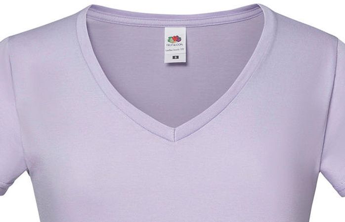 Γυναικείο T-shirt Iconic 150 V Neck 61-444-0 Fruit of the Loom Soft Lavender
