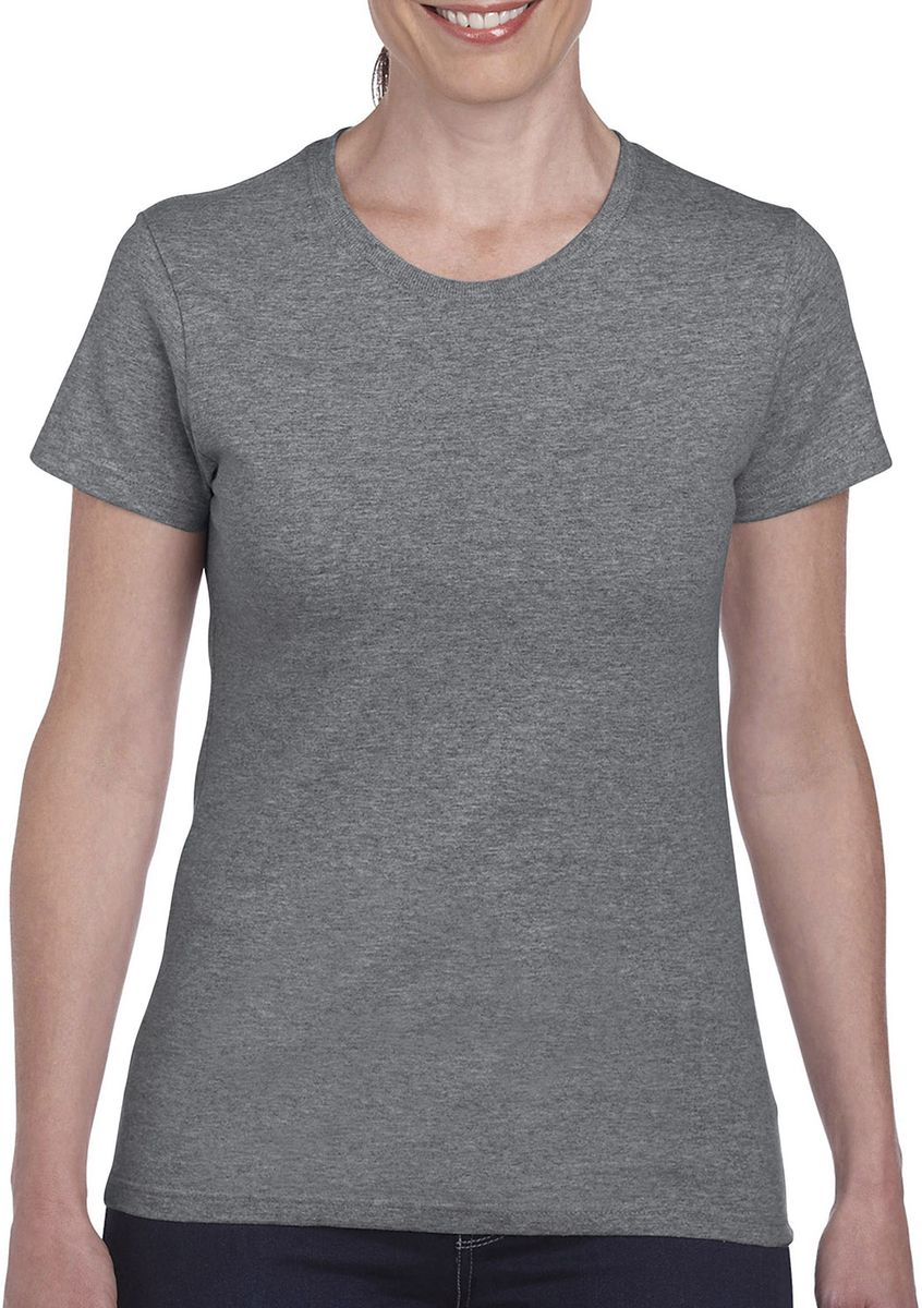 Ladies Heavy Cotton T-Shirt Gildan 5000L Graphite Heather