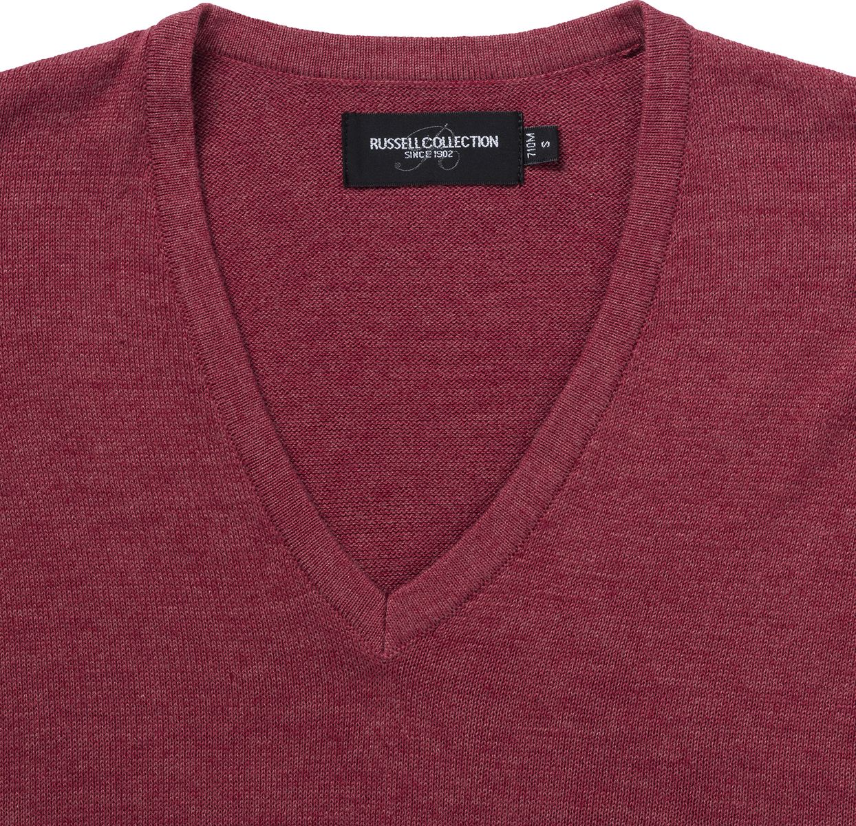 Γυναικείο Πλεκτό Πουλόβερ R-710F-0 Russell V-Neck Cranberry Marl