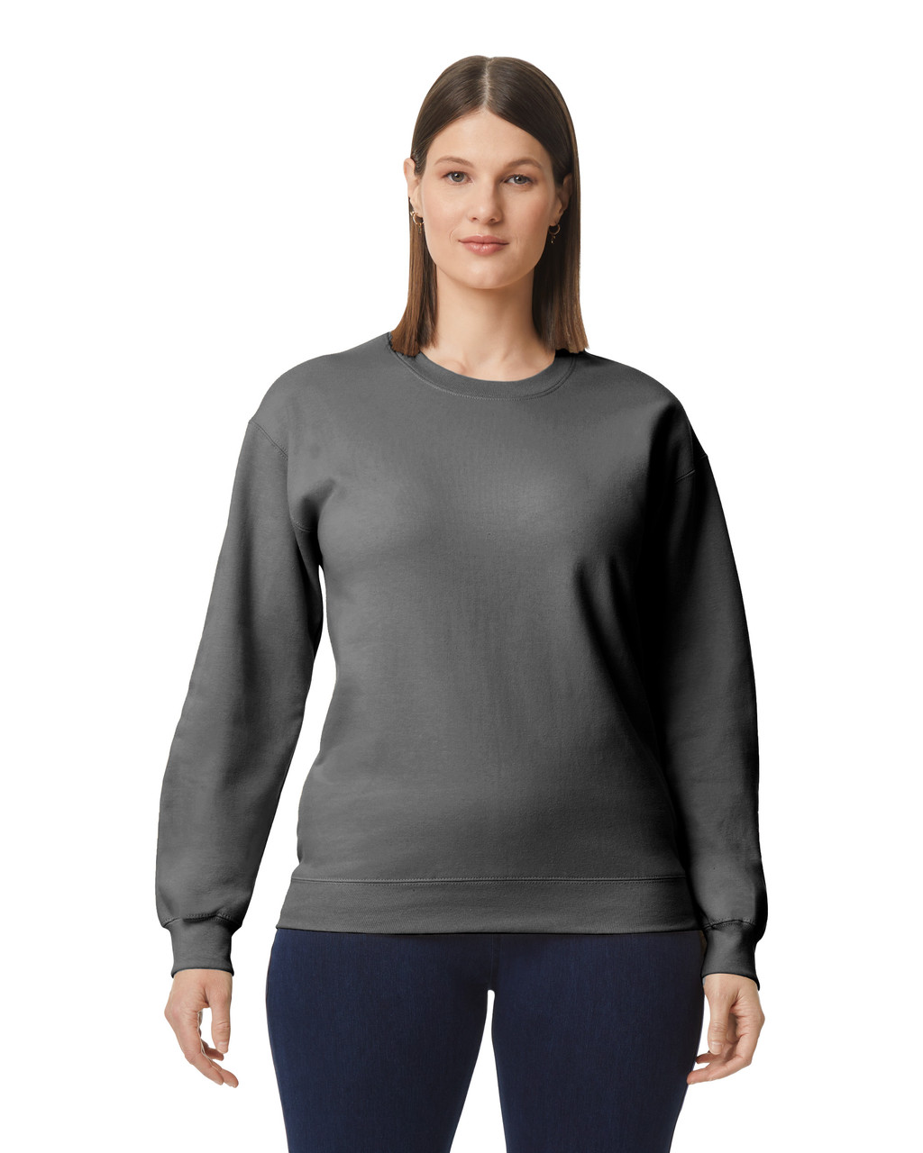 Φούτερ Crewneck SF000 Gildan Softstyle Midweight Fleece Adult Charcoal